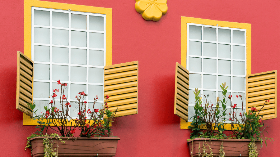 واجهات اسمنت ملون